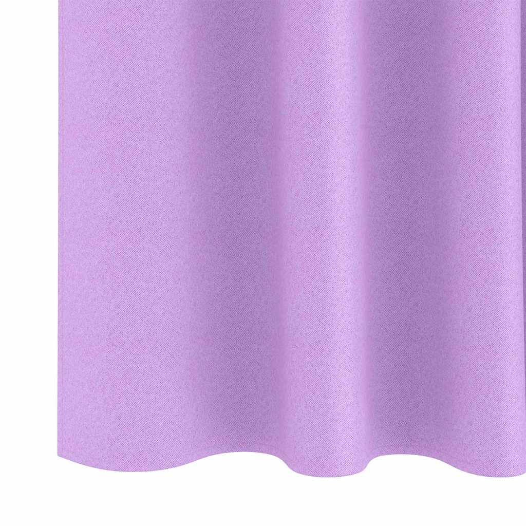 Mørkleggende Gardiner med Ringer 2 pcs Lilla 175 x 140 cm vidaXL
