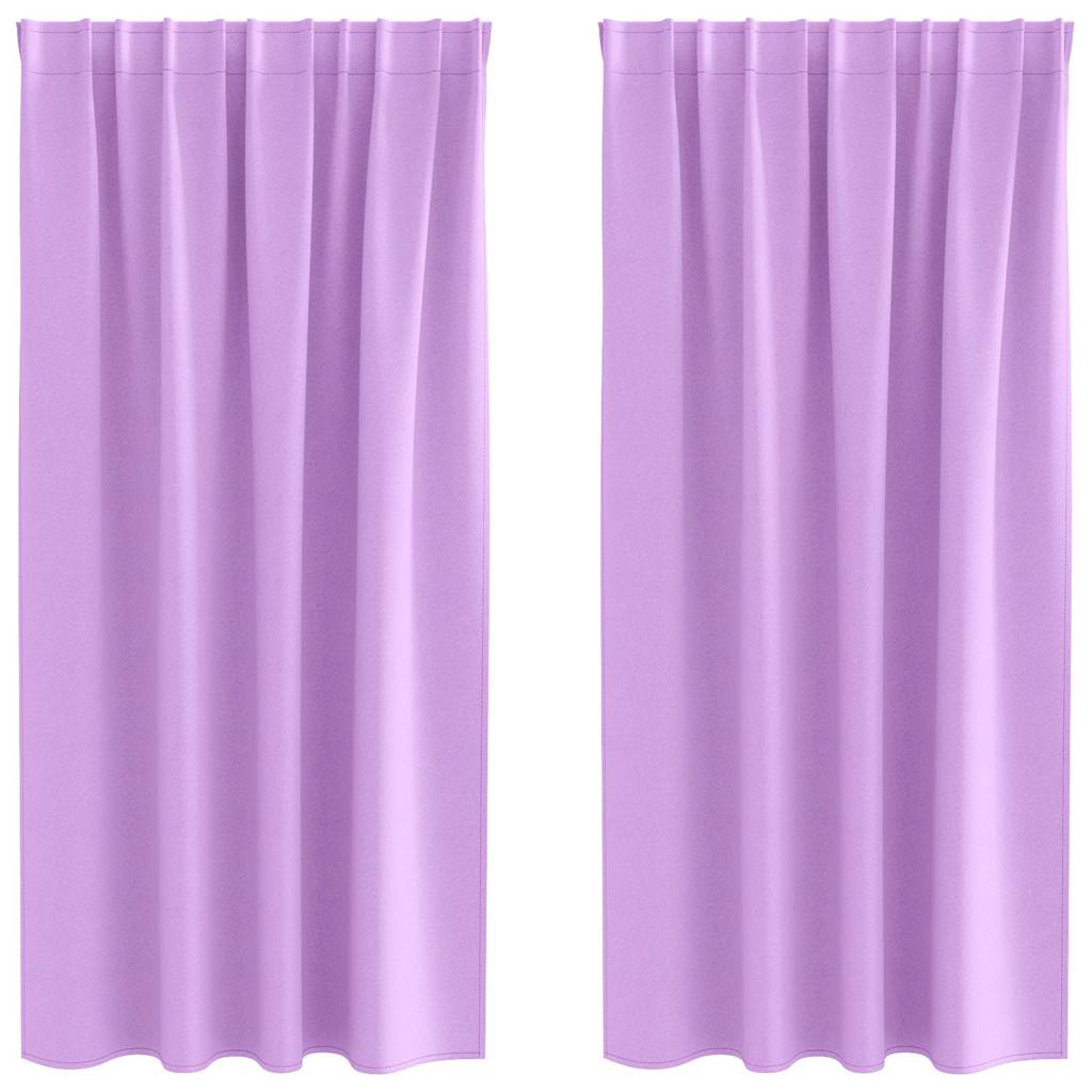 Mørkleggende Gardiner med Ringer 2 pcs Lilla 175 x 140 cm vidaXL