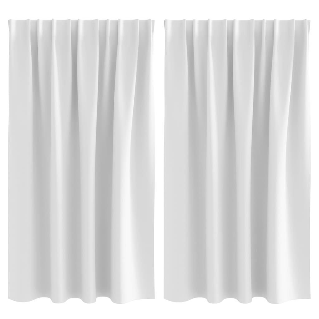 Mørkleggende Gardiner med Ringer 2 pcs Klart hvit 140 x 140 cm vidaXL