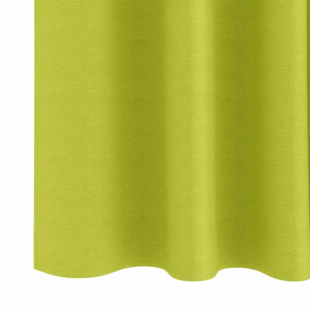 Mørkleggende Gardiner med Ringer 2 pcs grønn 175 x 140 cm