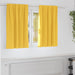 Mørkleggende Gardiner med Ringer 2 pcs Sennepsgul 140 x 140 cm