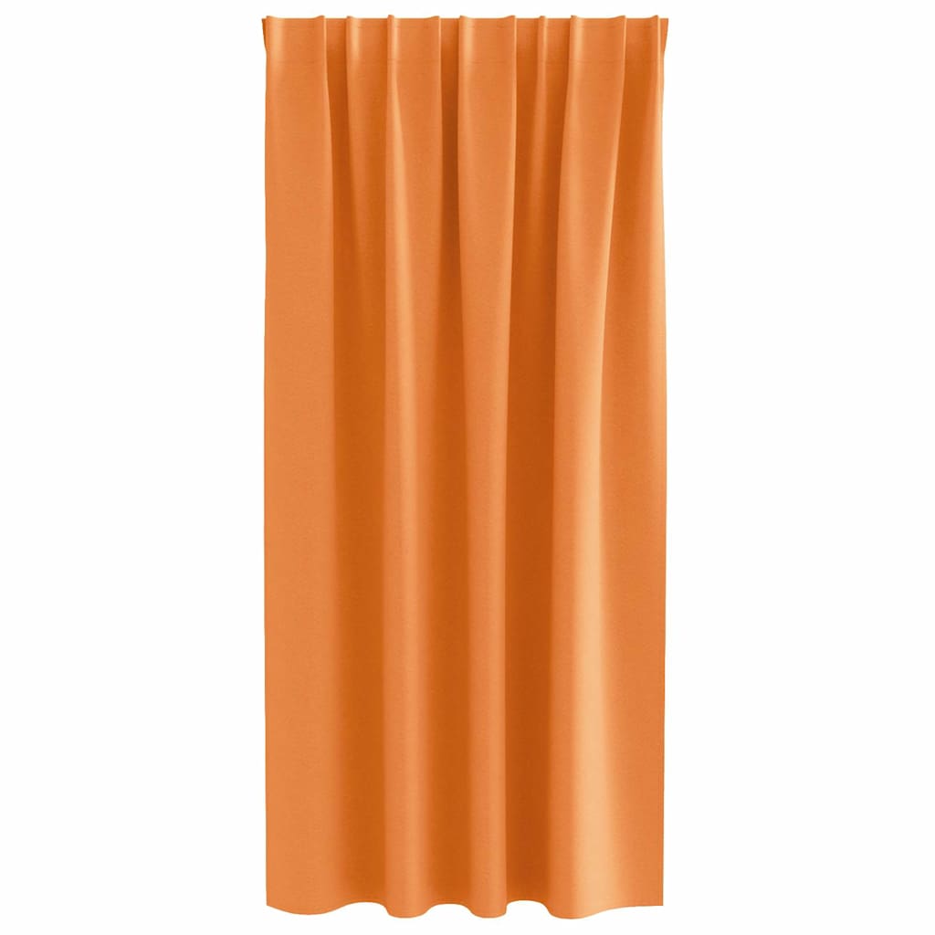 Mørkleggende Gardiner med Ringer 2 pcs Oransje 175 x 140 cm