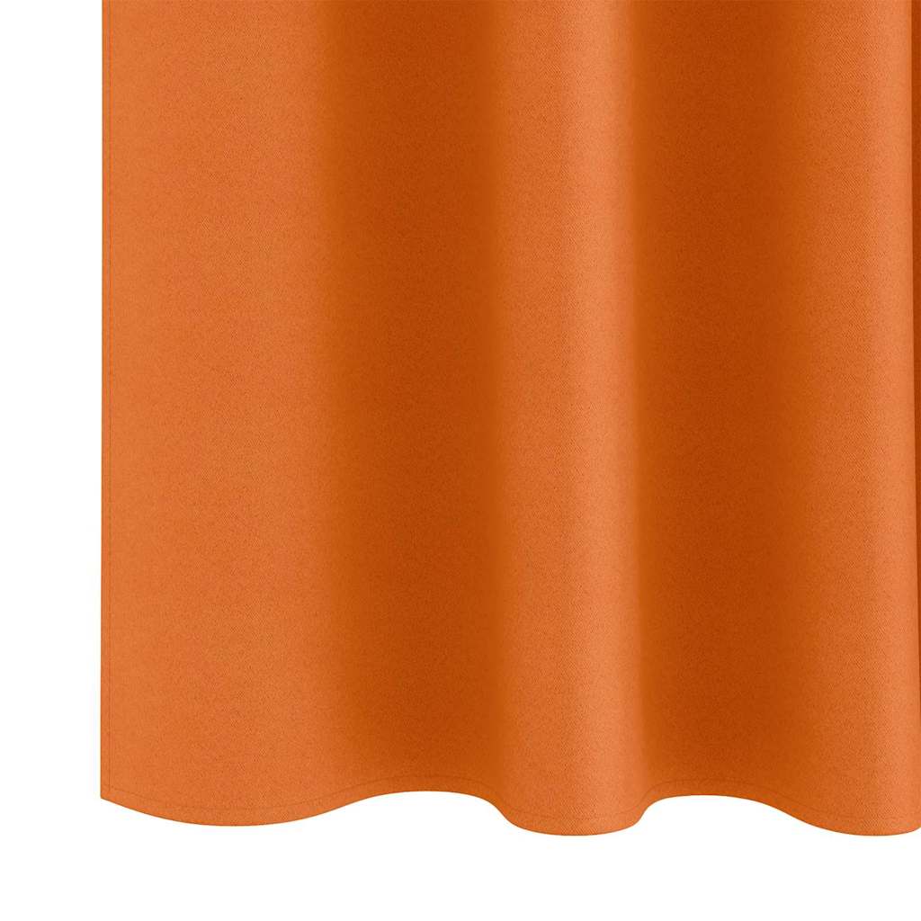 Mørkleggende Gardiner med Ringer 2 pcs Lys Oransje 225 x 140 cm vidaXL