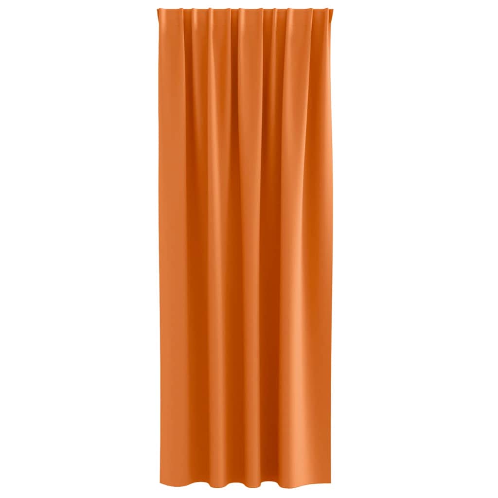 Mørkleggende Gardiner med Ringer 2 pcs Lys Oransje 225 x 140 cm vidaXL