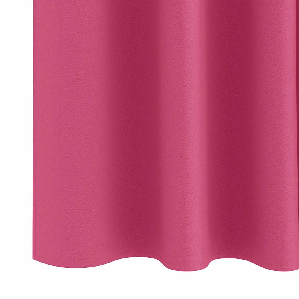 Mørkleggende Gardiner med Ringer 2 pcs Lys Rosa 260 x 140 cm