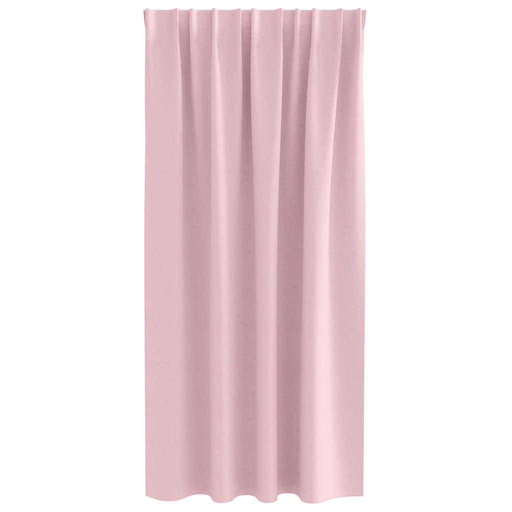 Mørkleggende Gardiner med Ringer 2 pcs Babyrosa 175 x 140 cm