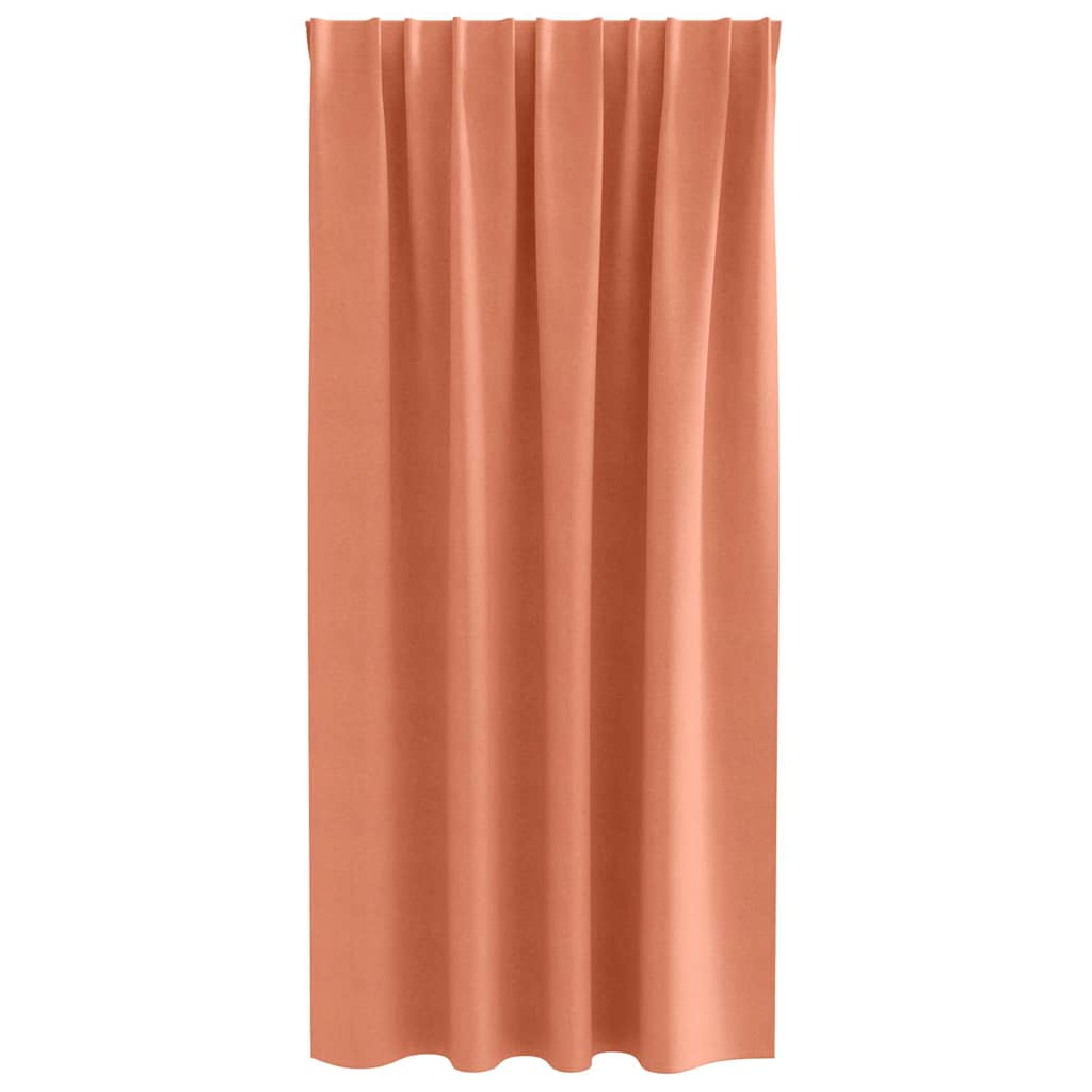 Mørkleggende Gardiner med Ringer 2 pcs Terrakotta 175 x 140 cm