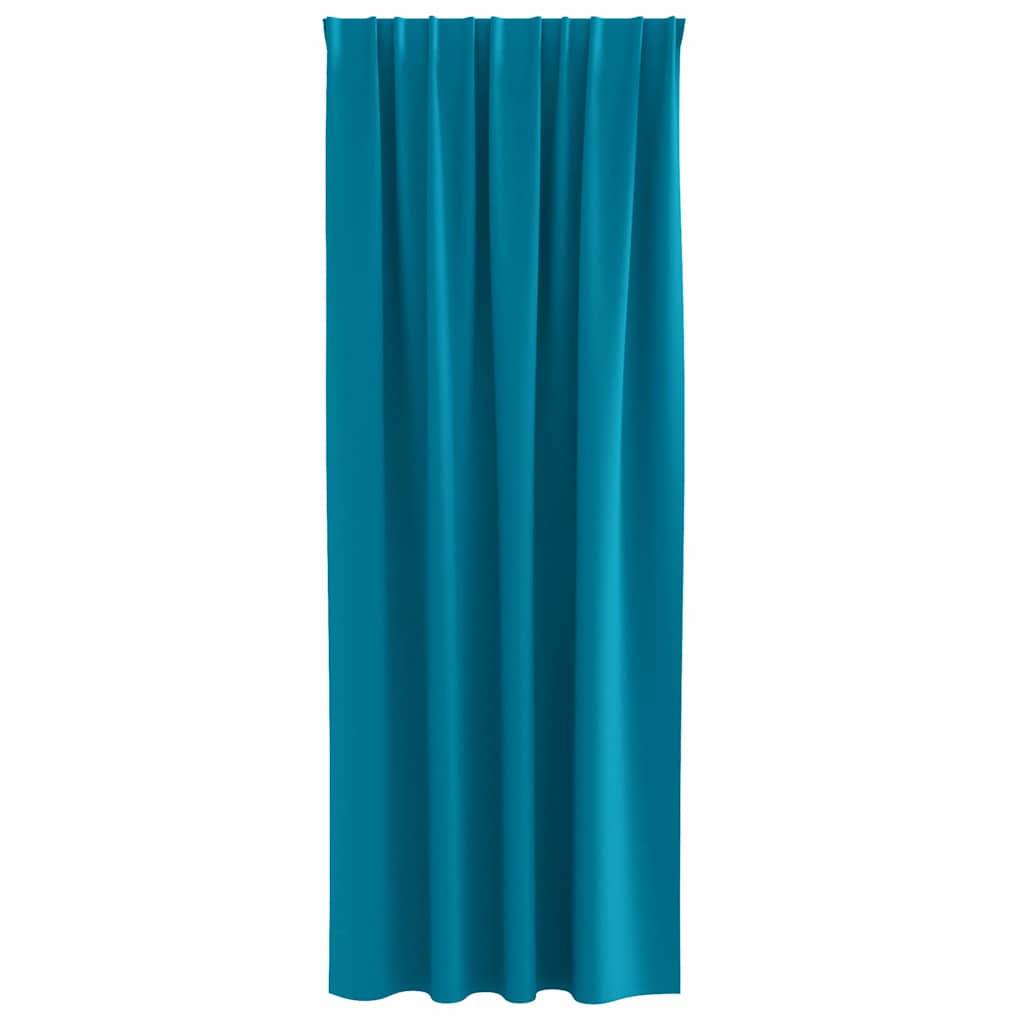 Mørkleggende Gardiner med Ringer 2 pcs Turkis 245 x 140 cm vidaXL