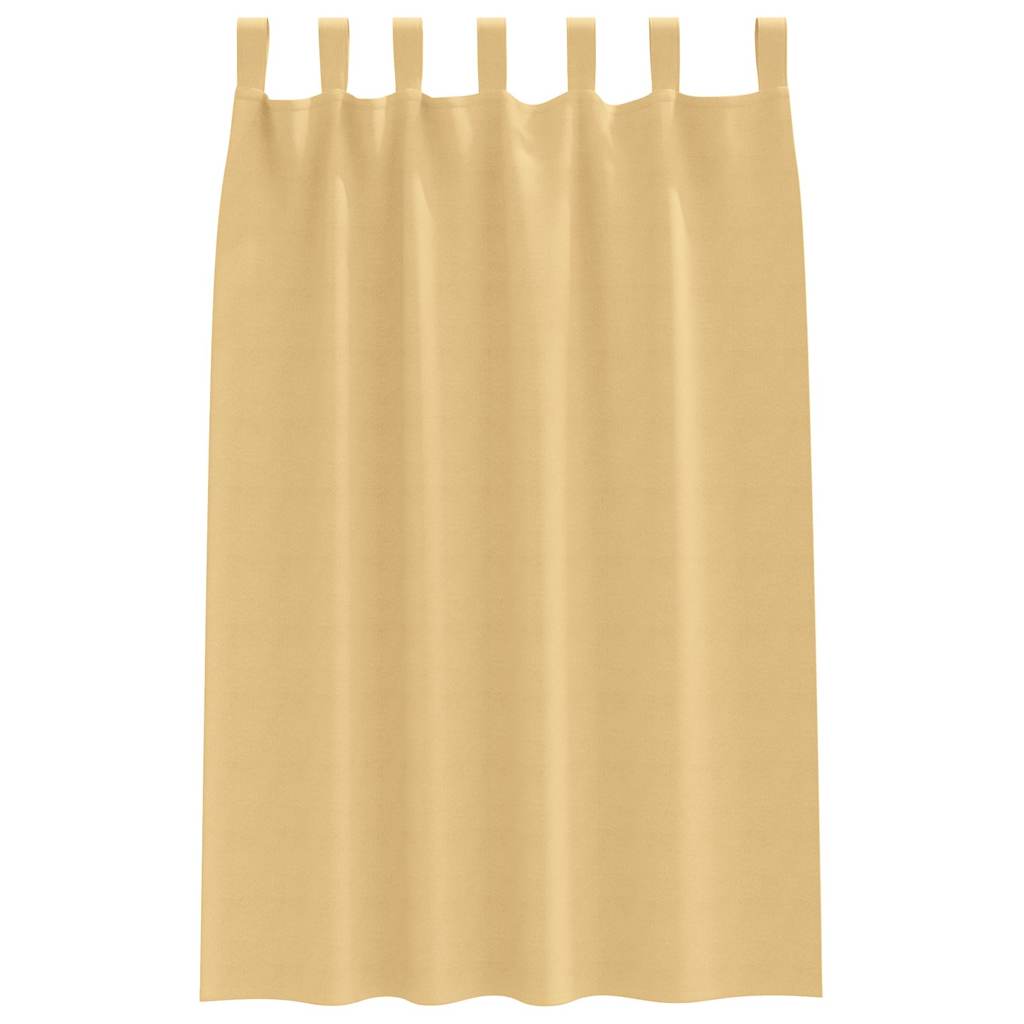 Mørkleggende Gardiner med Ringer 2 pcs Beige 175 x 140 cm