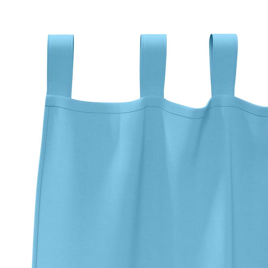 Mørkleggende Gardiner med Ringer 2 pcs Lys blå 140 x 140 cm
