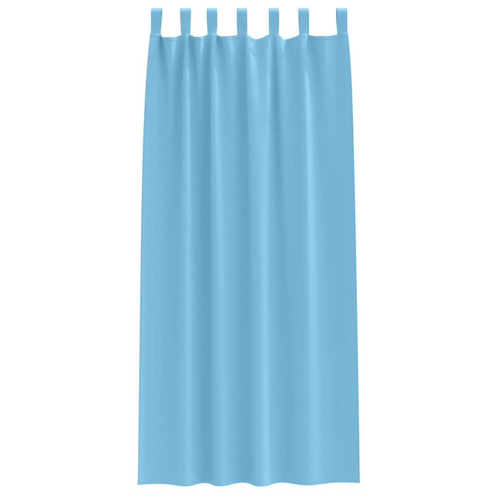 Mørkleggende Gardiner med Ringer 2 pcs Lys blå 225 x 140 cm