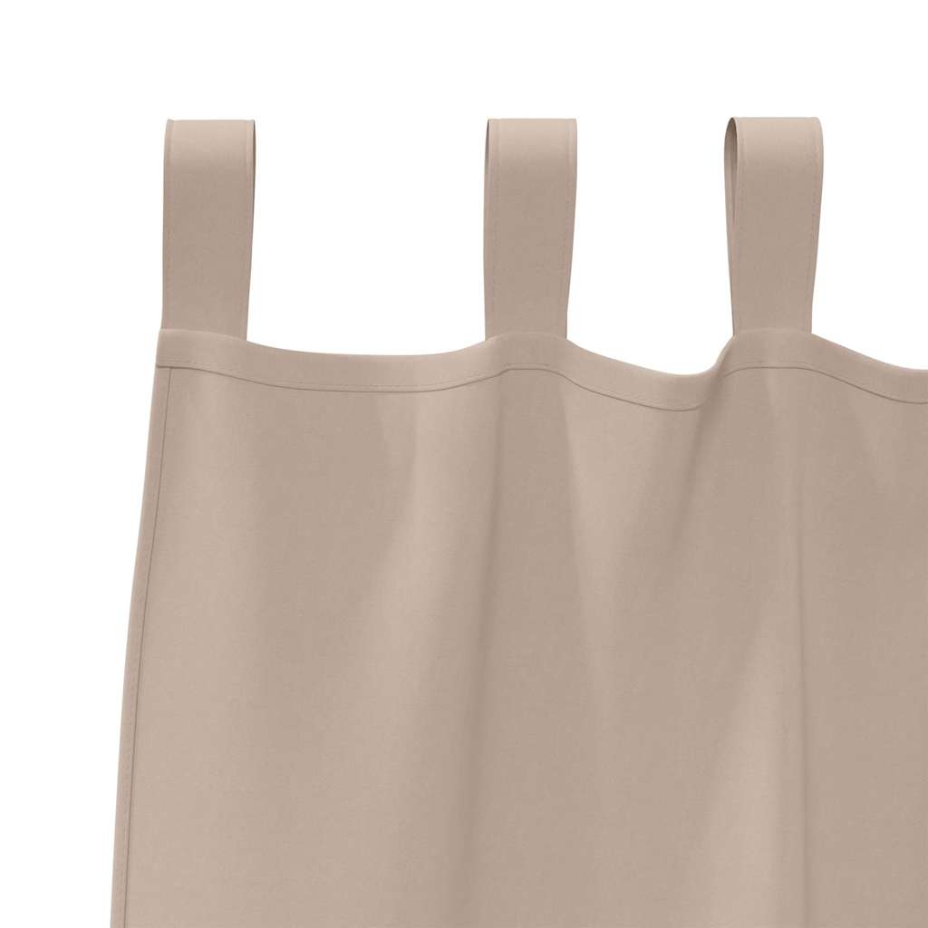 Mørkleggende Gardiner med Ringer 2 pcs Gråbrun 175 x 140 cm