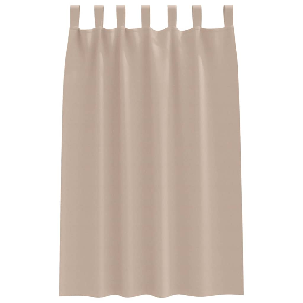 Mørkleggende Gardiner med Ringer 2 pcs Gråbrun 175 x 140 cm