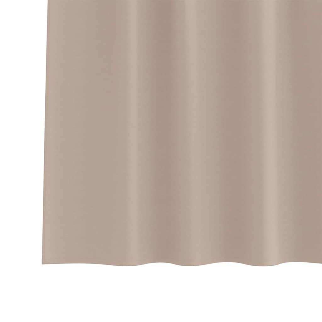 Mørkleggende Gardiner med Ringer 2 pcs Gråbrun 225 x 140 cm