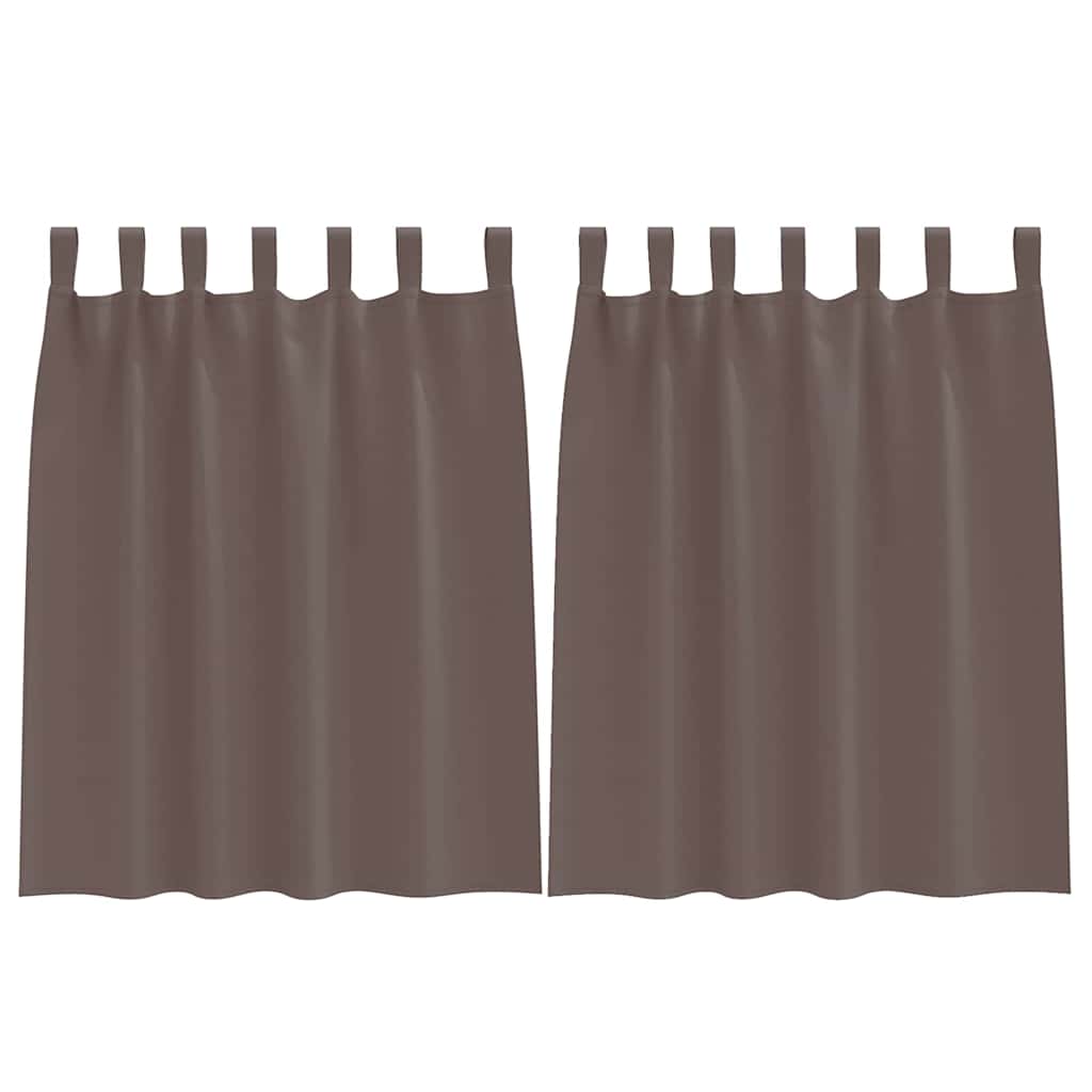 Mørkleggende Gardiner med Ringer 2 pcs Mørk brun 140 x 140 cm