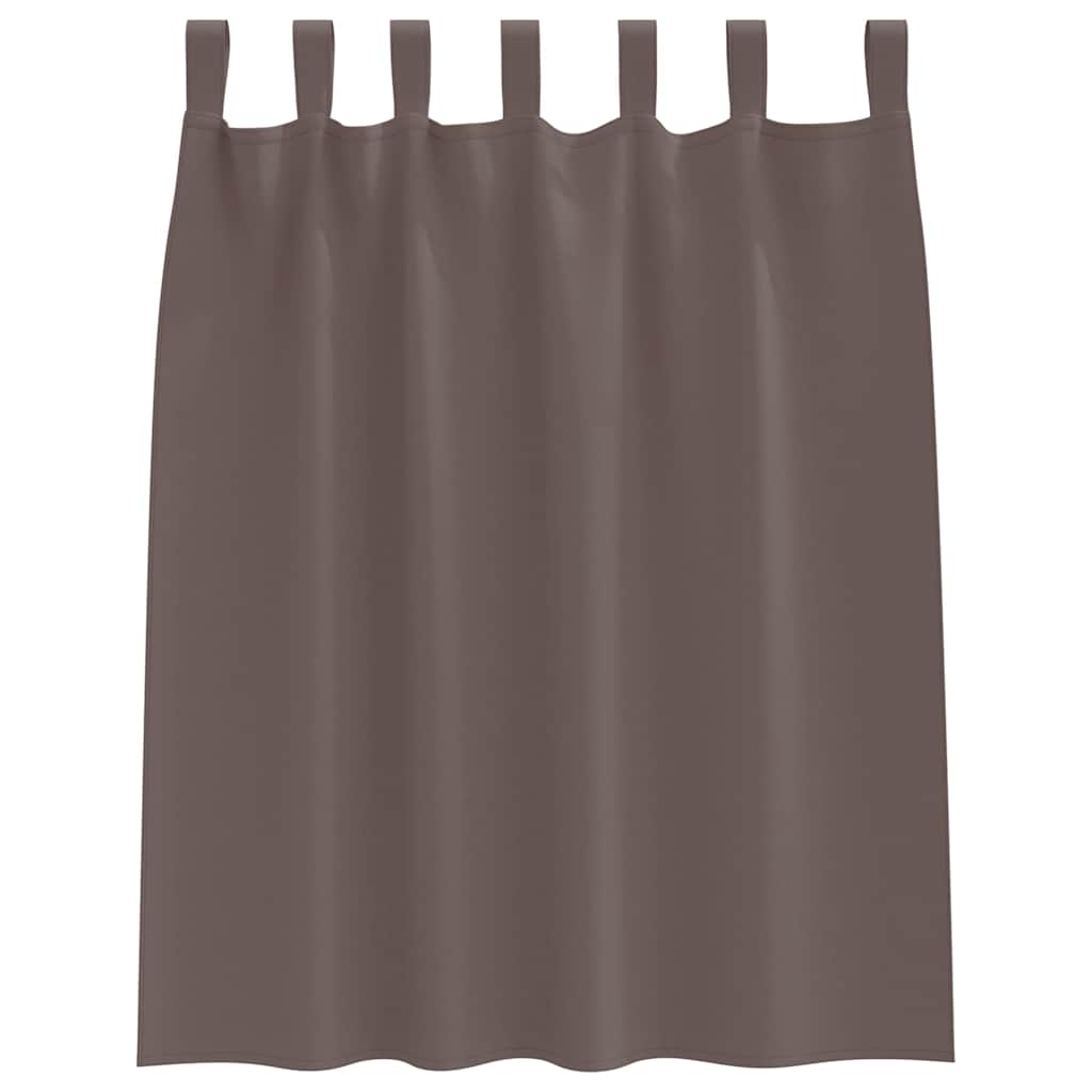 Mørkleggende Gardiner med Ringer 2 pcs Mørk brun 140 x 140 cm