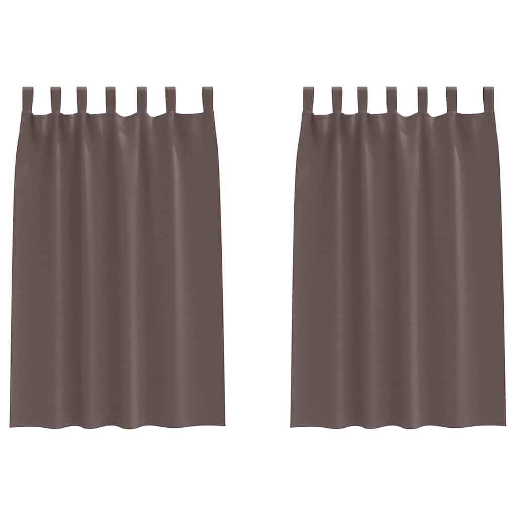 Mørkleggende Gardiner med Ringer 2 pcs Mørk brun 175 x 140 cm