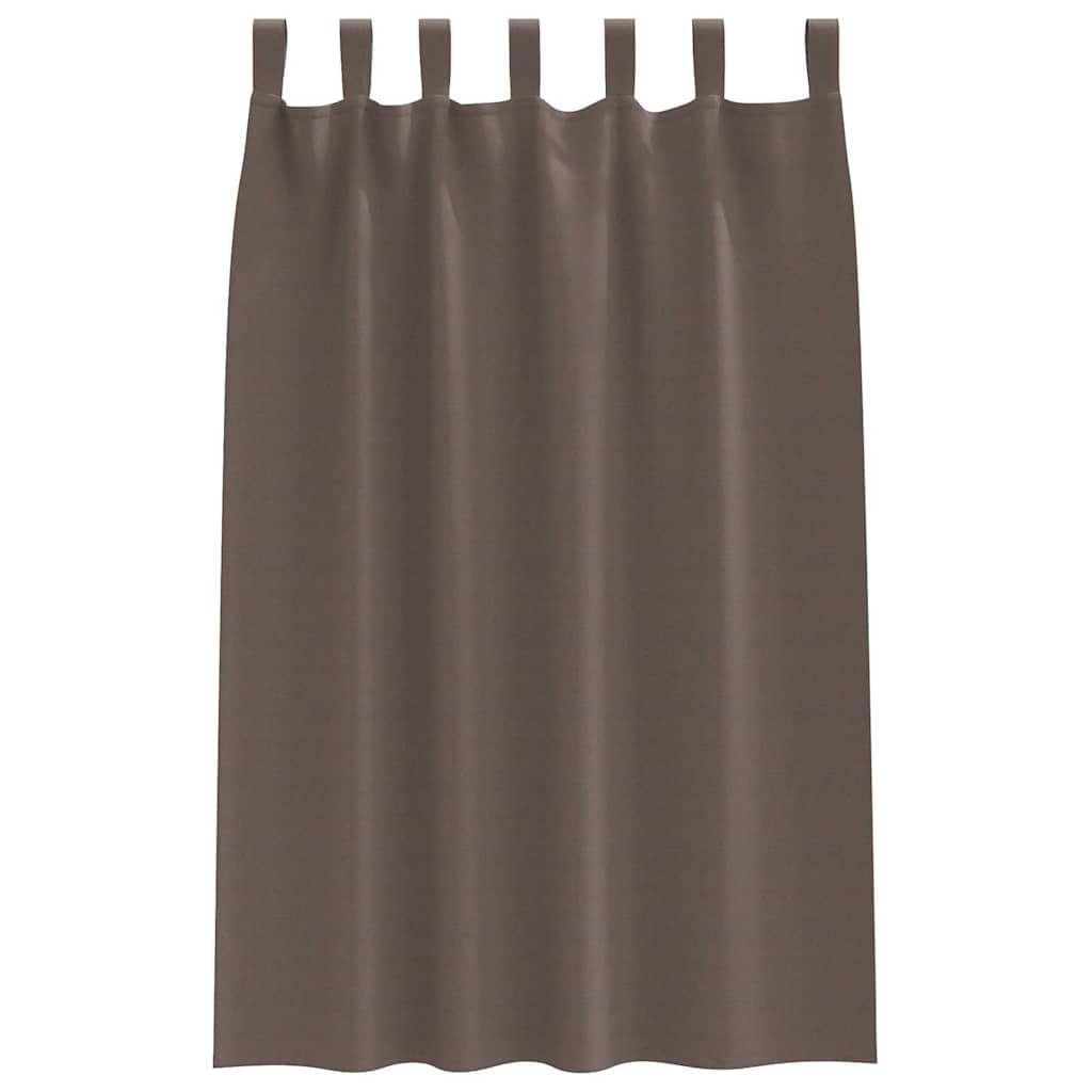 Mørkleggende Gardiner med Ringer 2 pcs Mørk brun 175 x 140 cm