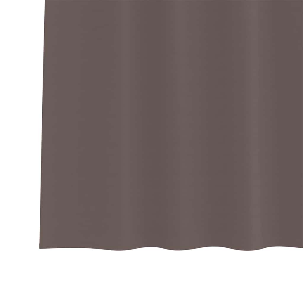 Mørkleggende Gardiner med Ringer 2 pcs Mørk brun 260 x 140 cm