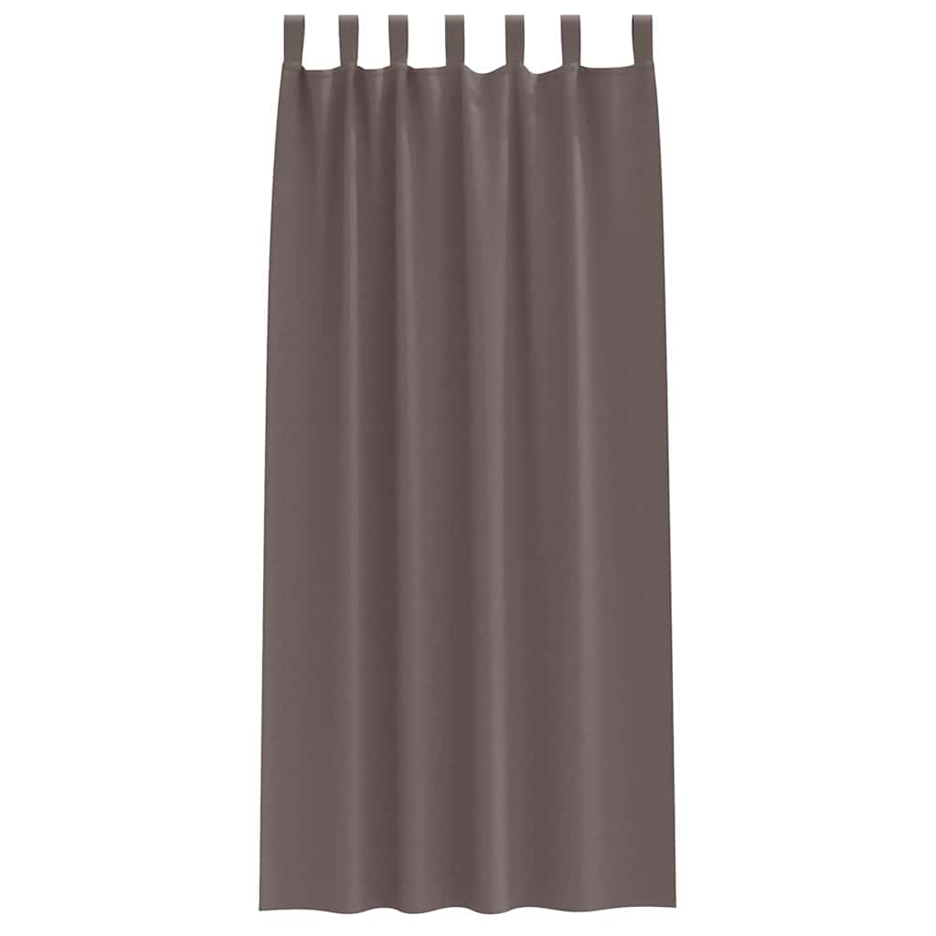 Mørkleggende Gardiner med Ringer 2 pcs Mørk brun 260 x 140 cm