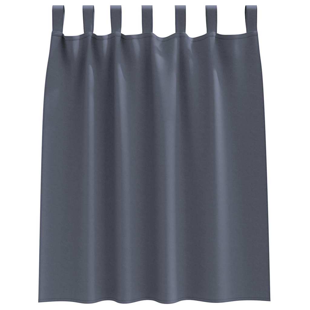 Mørkleggende Gardiner med Ringer 2 pcs Antrasitt 140 x 140 cm
