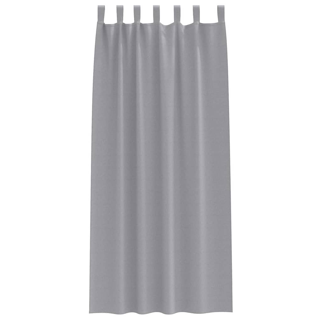 Mørkleggende Gardiner med Ringer 2 pcs Lysegrå 225 x 140 cm