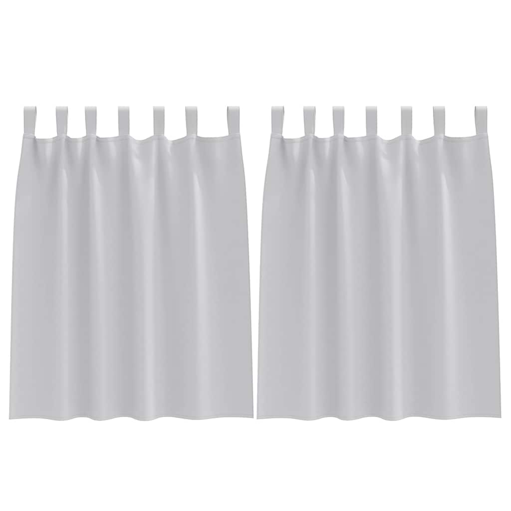 Mørkleggende Gardiner med Ringer 2 pcs Lysegrå 140 x 140 cm