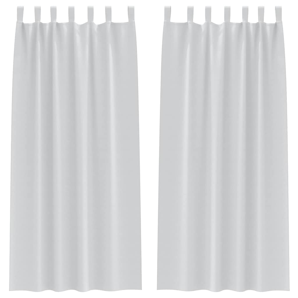 Mørkleggende Gardiner med Ringer 2 pcs Lys Grå 225 x 140 cm