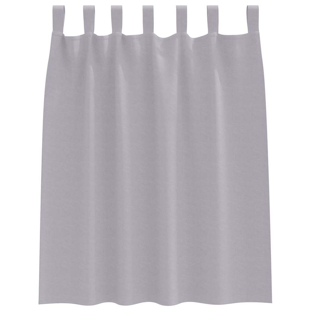 Mørkleggende Gardiner med Ringer 2 pcs Metall Grå 140 x 140 cm