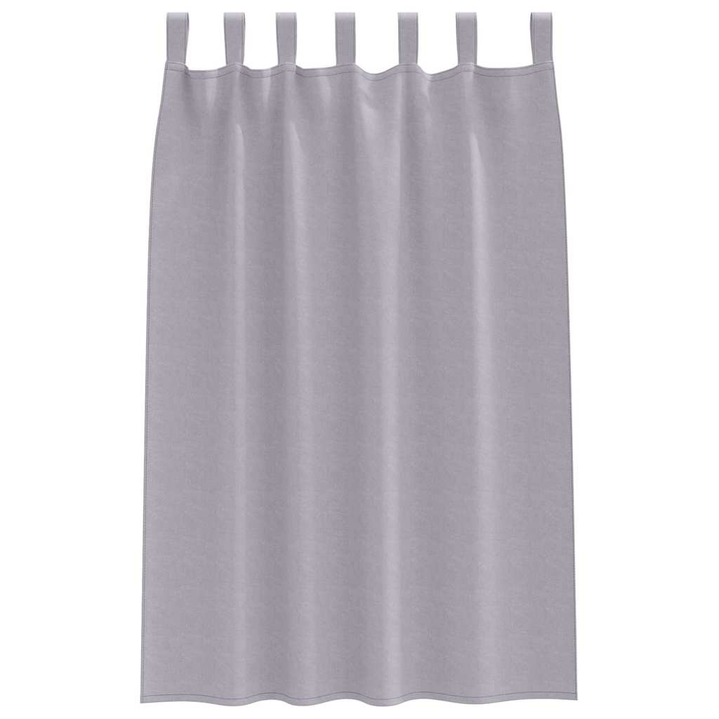 Mørkleggende Gardiner med Ringer 2 pcs Metall Grå 175 x 140 cm