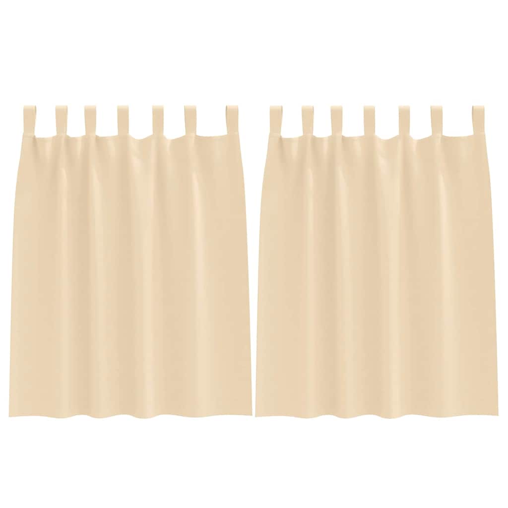 Mørkleggende Gardiner med Ringer 2 pcs Krem 140 x 140 cm