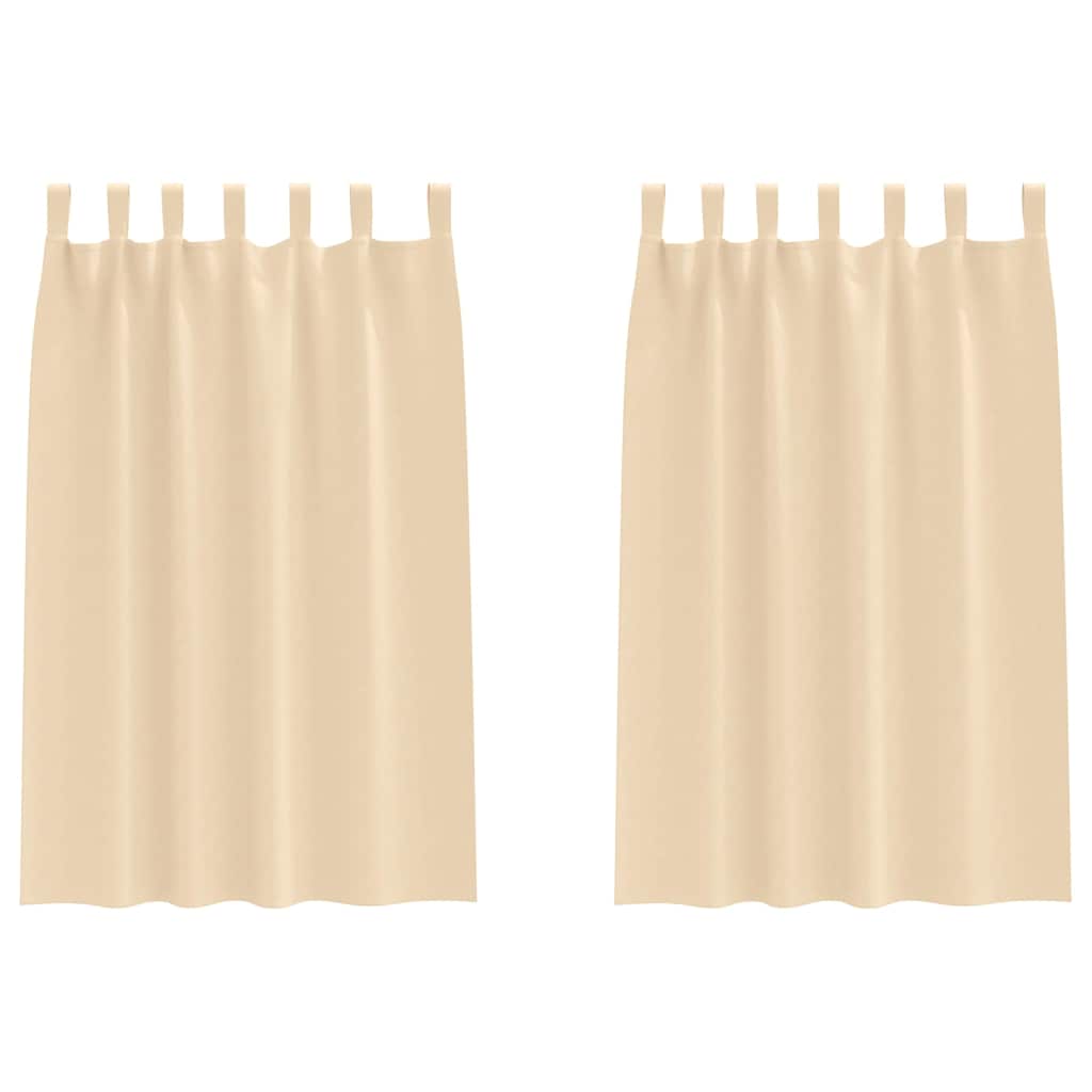 Mørkleggende Gardiner med Ringer 2 pcs Krem 175 x 140 cm