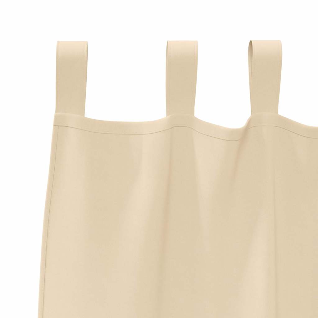 Mørkleggende Gardiner med Ringer 2 pcs Krem 225 x 140 cm