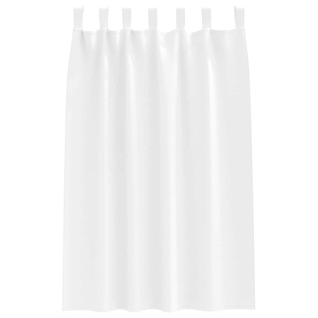 Mørkleggende Gardiner med Ringer 2 pcs Ren Hvit 175 x 140 cm