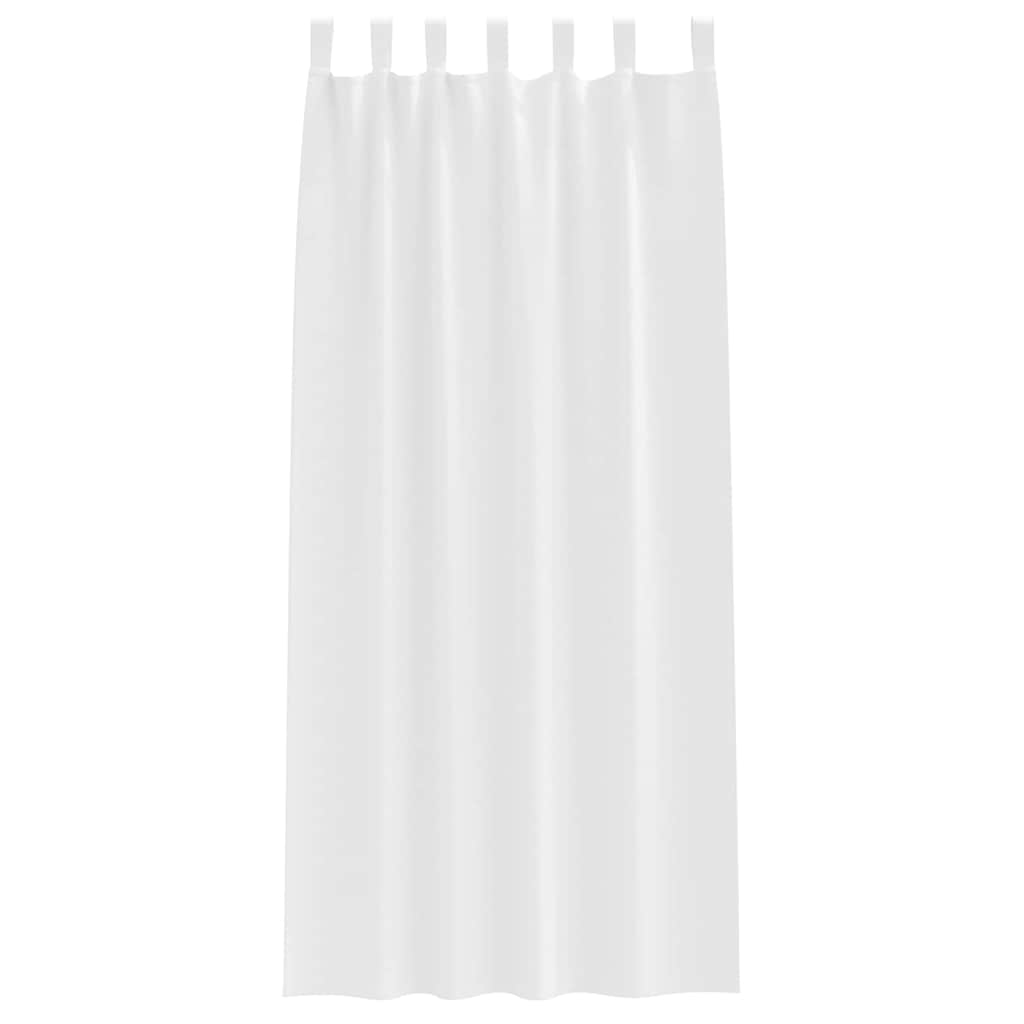 Mørkleggende Gardiner med Ringer 2 pcs Ren Hvit 245 x 140 cm