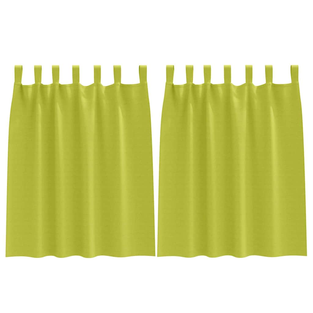Mørkleggende Gardiner med Ringer 2 pcs grønn 140 x 140 cm
