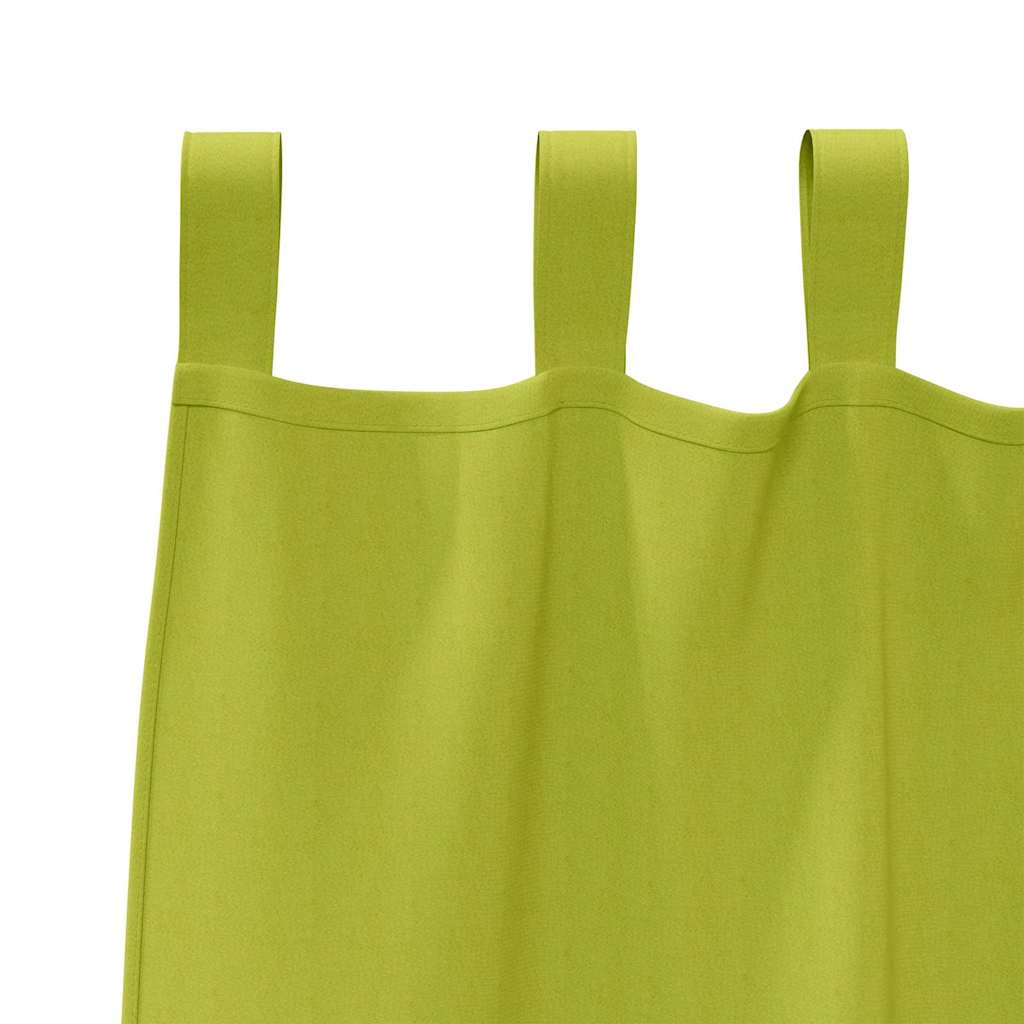 Mørkleggende Gardiner med Ringer 2 pcs grønn 225 x 140 cm