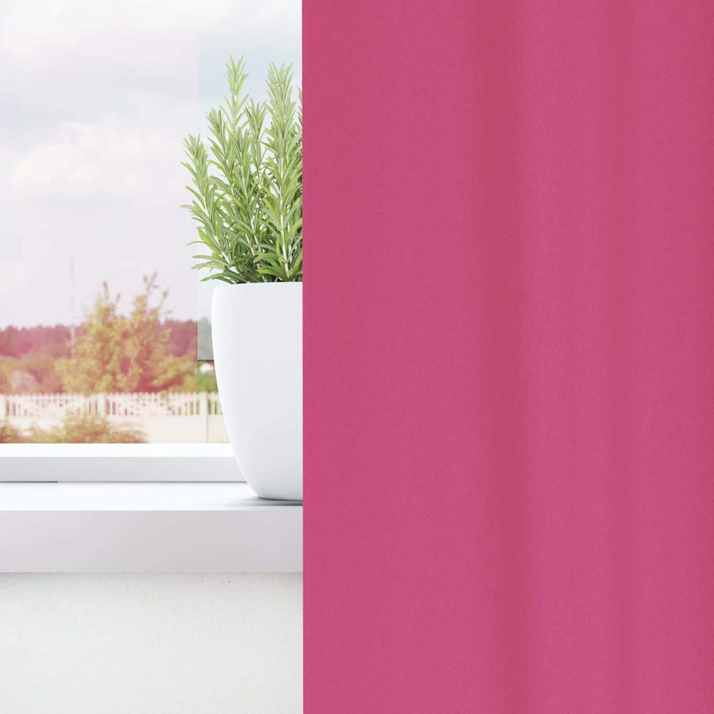 Mørkleggende Gardiner med Ringer 2 pcs Lys Rosa 225 x 140 cm
