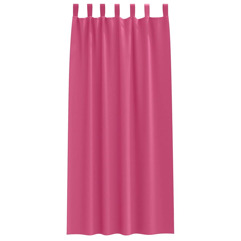 Mørkleggende Gardiner med Ringer 2 pcs Lys Rosa 225 x 140 cm