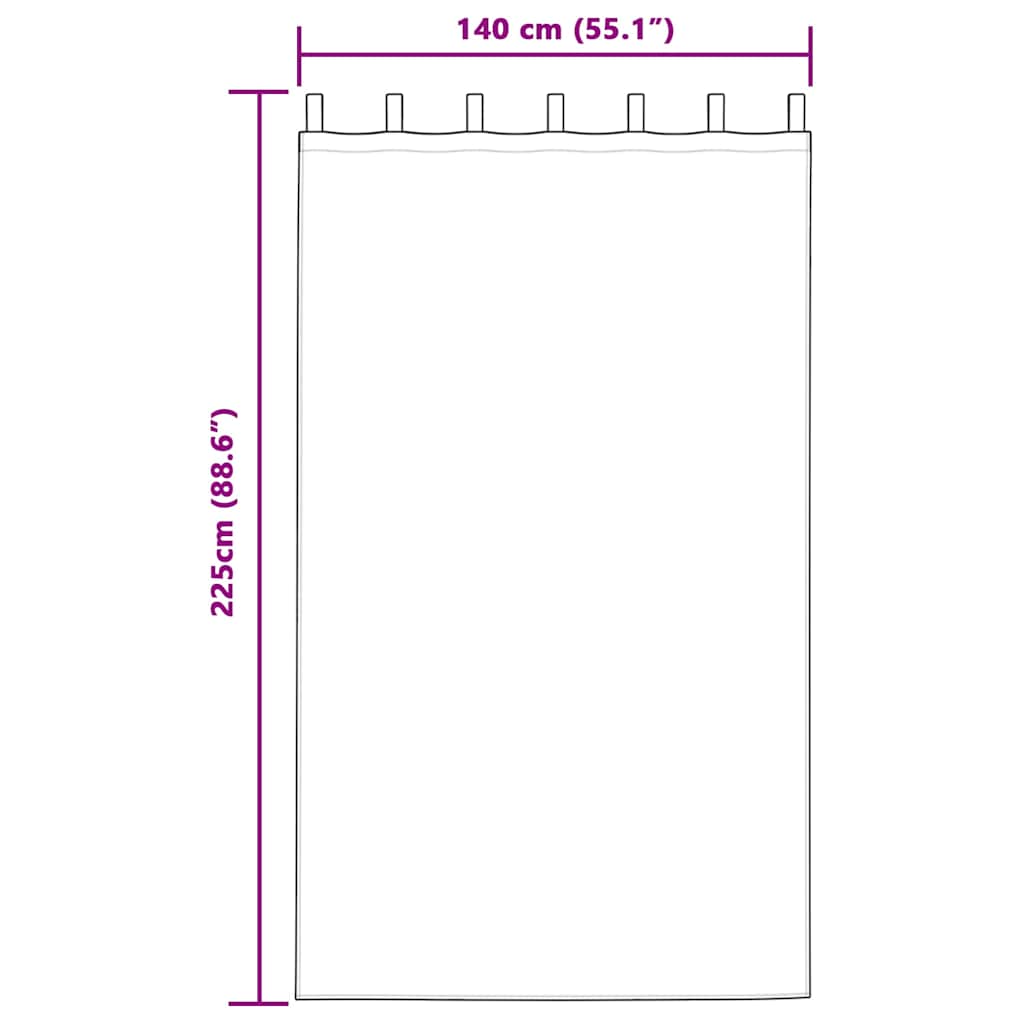 Mørkleggende Gardiner med Ringer 2 pcs Lys Rosa 225 x 140 cm