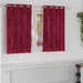 Fløyel Gardiner med gardiner 2 pcs Vinrød 140 x 140 cm Fløyel