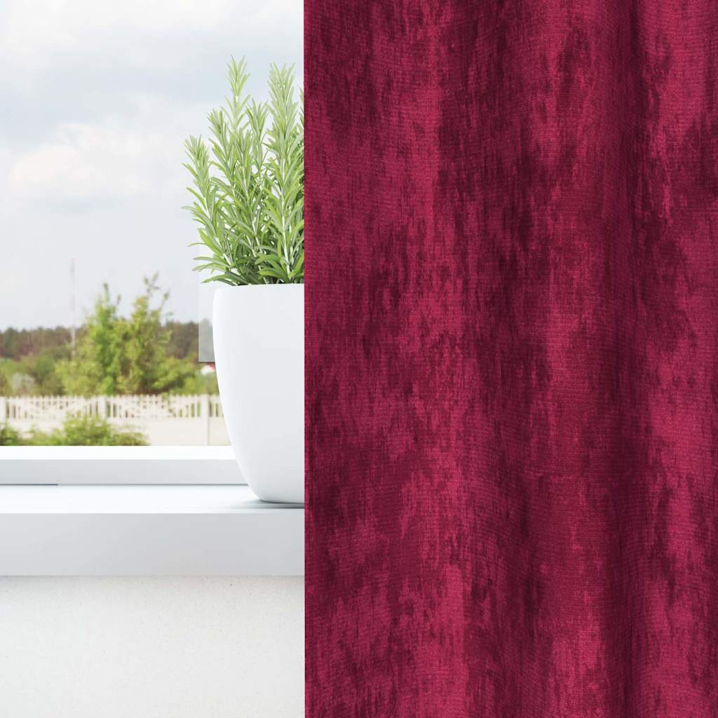 Fløyel Gardiner med gardiner 2 pcs Vinrød 225 x 140 cm Fløyel