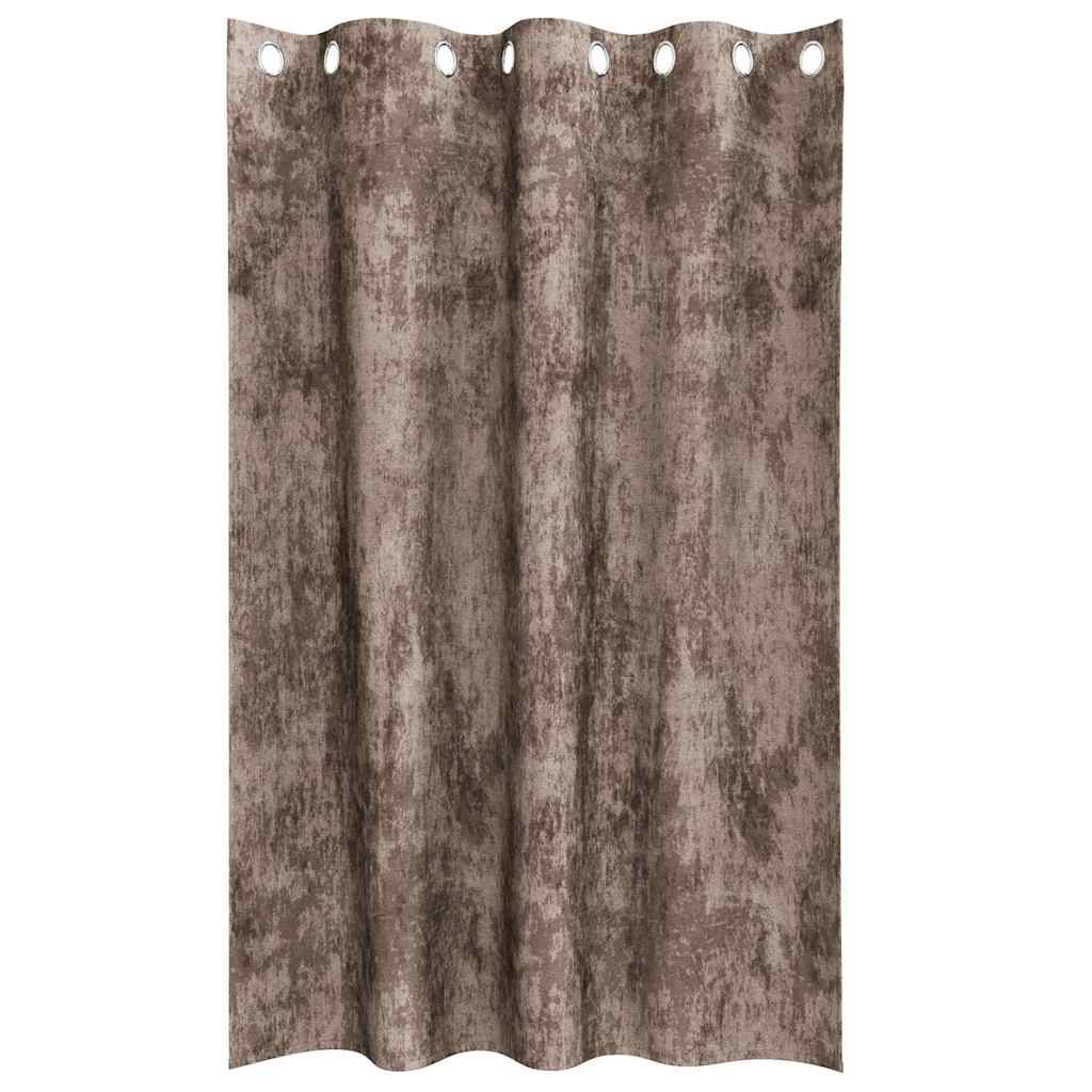 Fløyel Gardiner 2 pcs Cappuccino 175 x 140 cm Fløyel