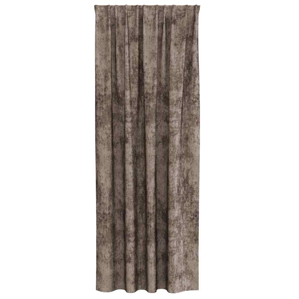 Fløyel Gardiner 2 pcs Cappuccino 260 x 140 cm Fløyel
