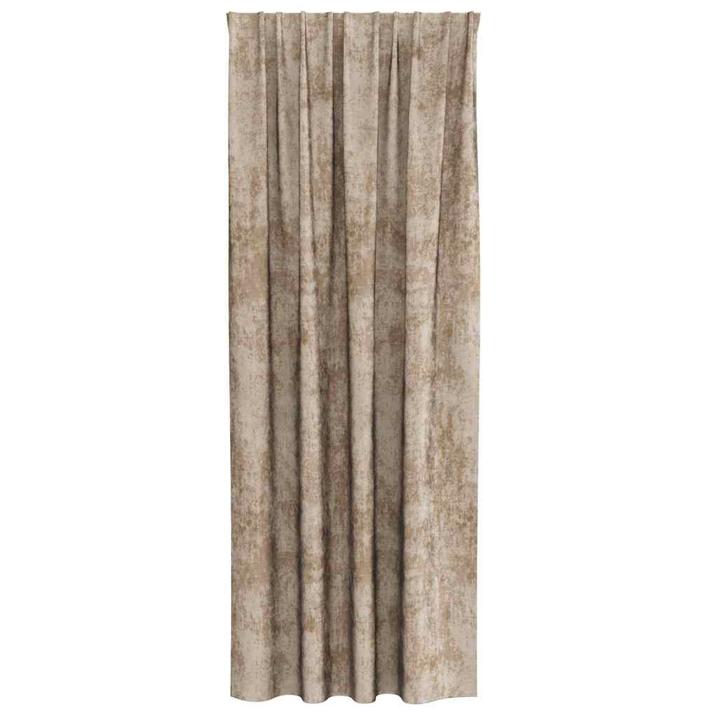 Fløyel Gardiner 2 pcs champagne 260 x 140 cm Fløyel