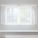 Blondegardin med gardiner Blomster Hvit 120 x 150 cm Polyester