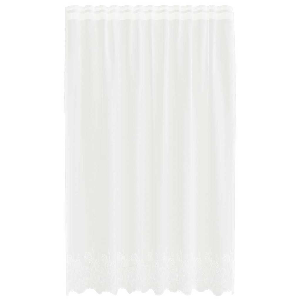 Blondegardin med gardiner Hvit 150 x 160 cm Polyester