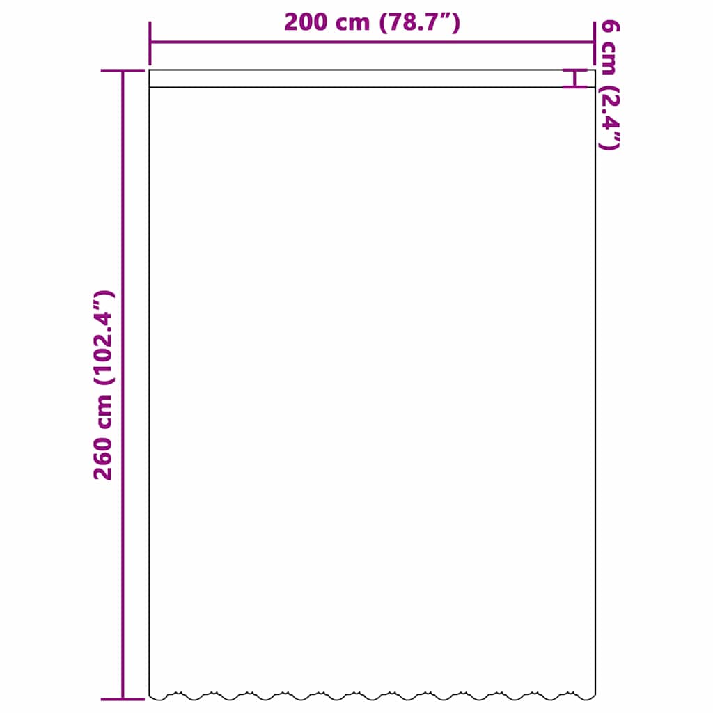 Blondegardin med gardiner Blomster Hvit 260x200cm Polyester