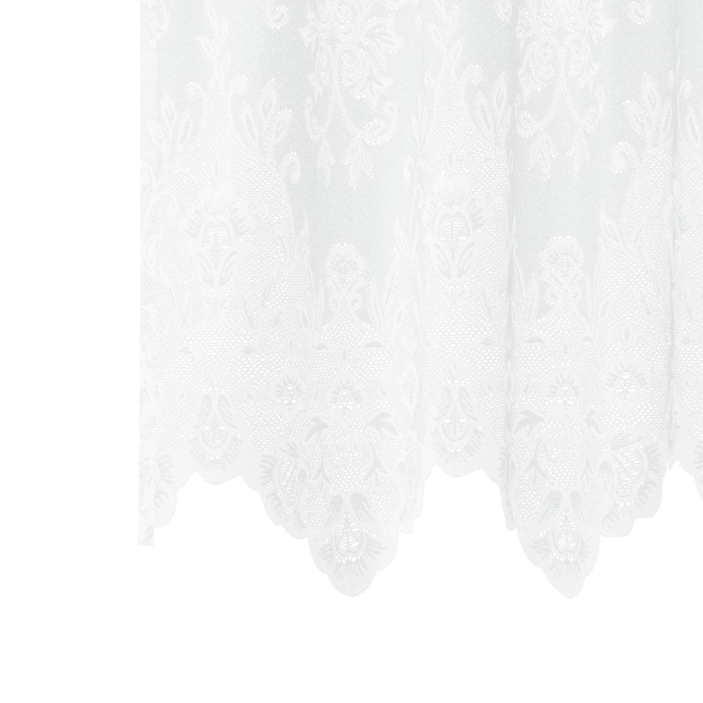 Blondegardin med gardiner Blomster Hvit 220 x 300 cm Polyester