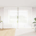 Blondegardin med gardiner Blomster Hvit 300 x 300 cm Polyester